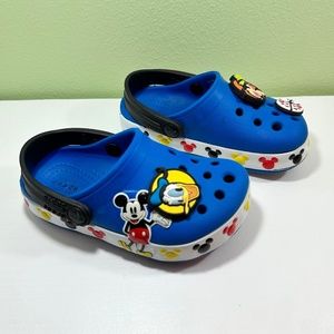 Disney Mickey Mouse CROCS Blue Size 7 Child